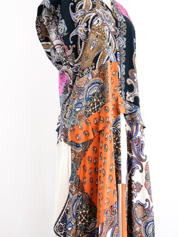 chloe scarf maxi dress Chloe Scarf Print Silk Maxi Dress