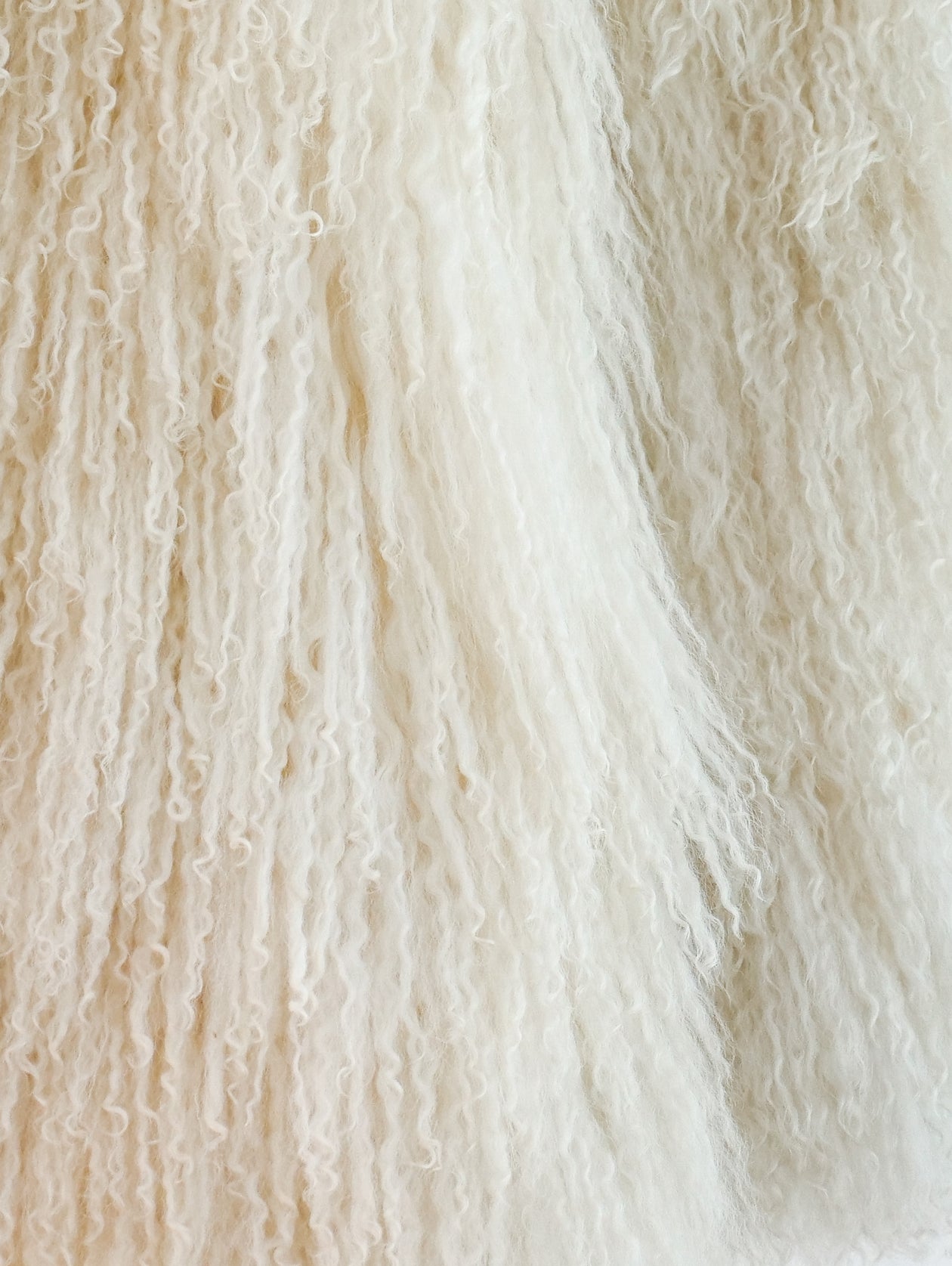 Nora White Mongolian Lamb Fur Jacket: FurHatWorld.com