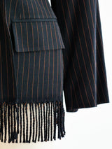 Jean Paul Gaultier Fringed Pinstripe Jacket Jacket arcadeshops.com