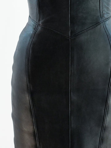 North Beach Leather Lace Up Dress