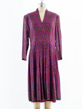 Pauline Trigere Paisley Crepe Dress Dress arcadeshops.com