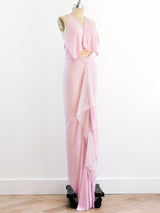 Lilac Jersey Open Back Ruffle Dress Dress arcadeshops.com