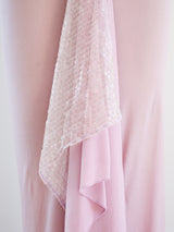 Lilac Jersey Open Back Ruffle Dress Dress arcadeshops.com
