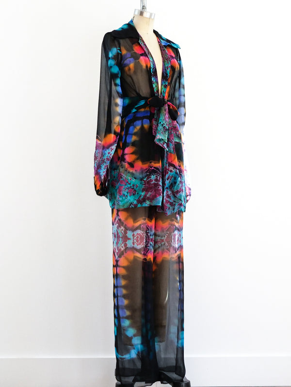 1974 Halston Tie Dye Ensemble Suit arcadeshops.com