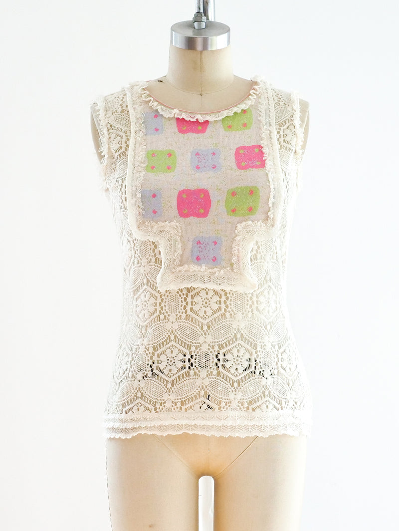 Chanel Cashmere and Lace Shell Top arcadeshops.com