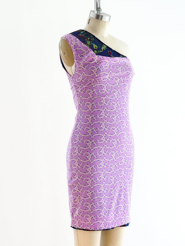 Gianni Versace One Shoulder Layered Dress Dress arcadeshops.com