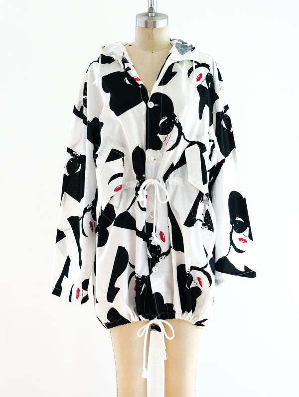 1990's Moschino Graphic Parka Jacket arcadeshops.com