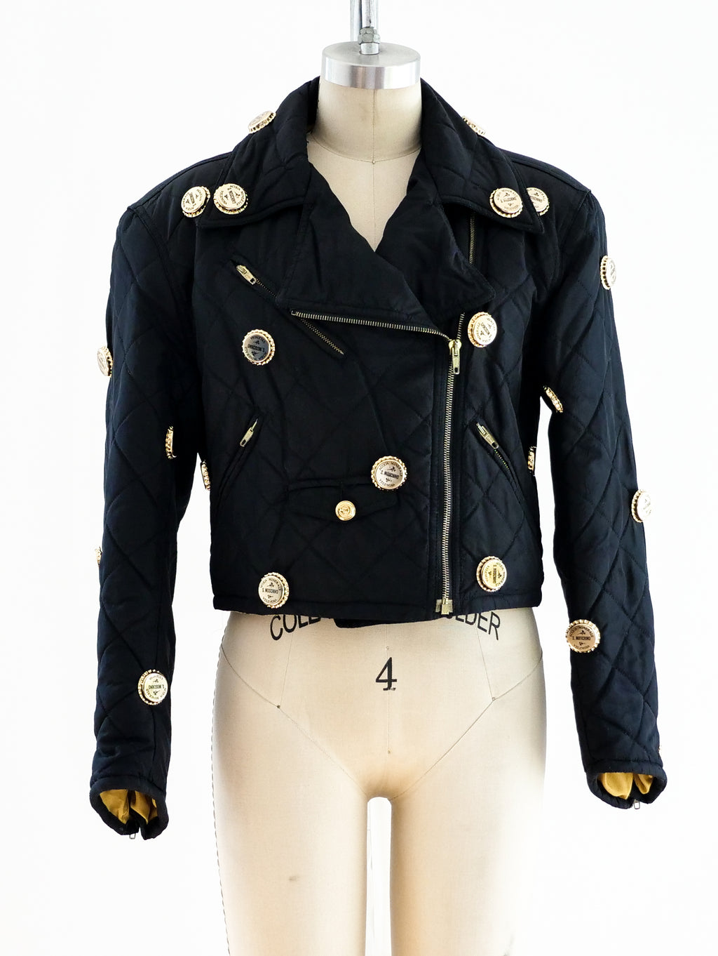 Moschino シャケット MOSCHINO Leather biker jacker | THE OUTNET
