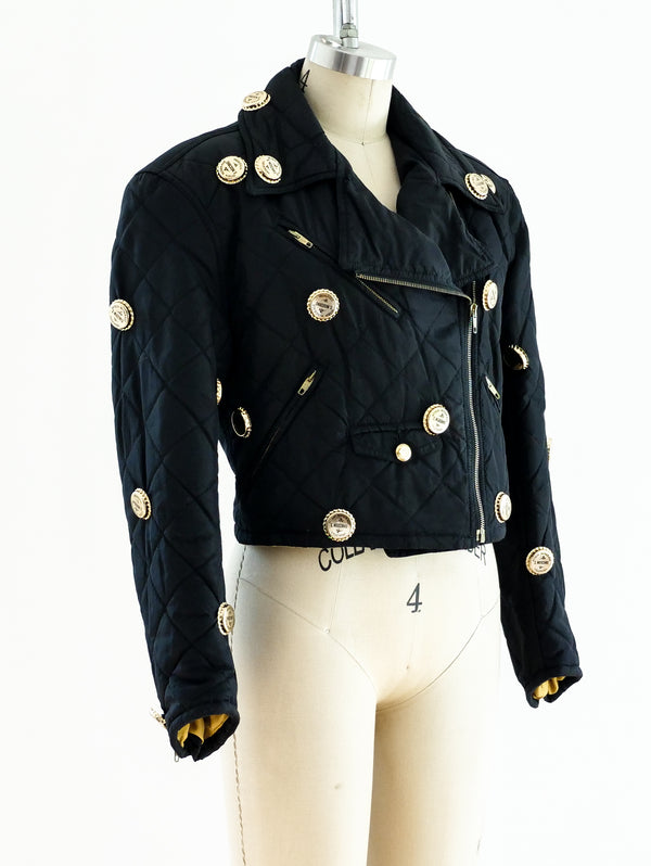Moschino Bottle Cap Studded Jacket Jacket arcadeshops.com