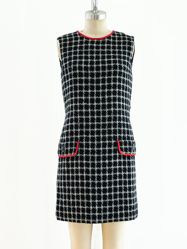 Gianni Versace Wool Tweed Dress Dress arcadeshops.com