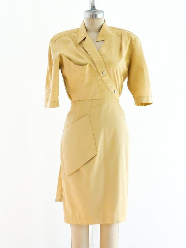 Thierry Mugler Khaki Dress Dress arcadeshops.com