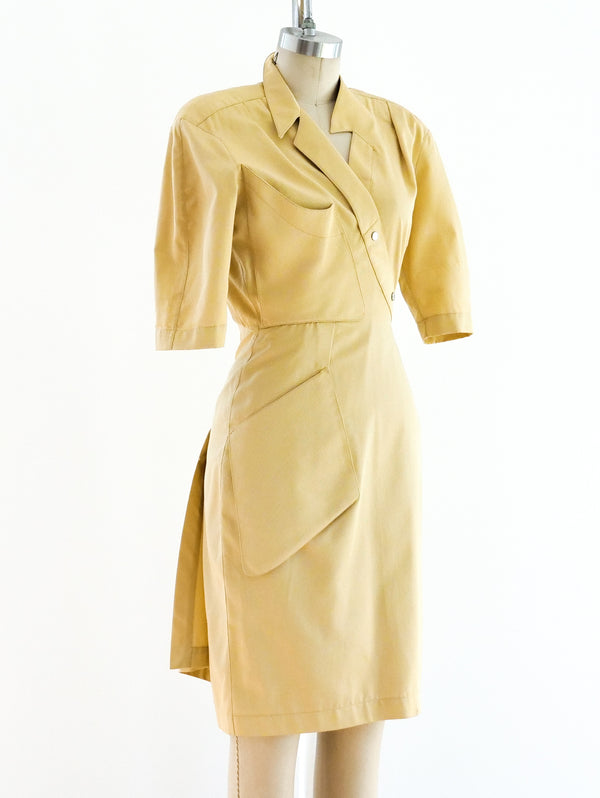 Thierry Mugler Khaki Dress Dress arcadeshops.com