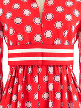 Mollie Parnis Dot Print Dress Dress arcadeshops.com