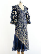 Judy Hornby Navy and Gold Dress Dress arcadeshops.com