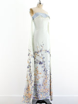 Chloe Floral Silk Evening Dress Dress arcadeshops.com