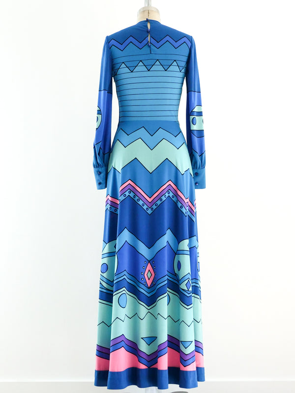Louis Feraud Graphic Knit Maxi Dress arcadeshops.com