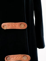 Roberta di Camerino Wool and Leather Coat Jacket arcadeshops.com