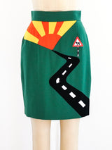 Moschino Sunset Motif Skirt Bottom arcadeshops.com