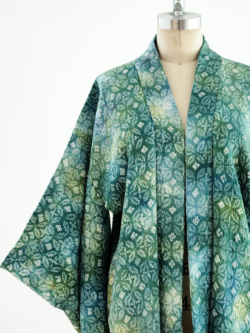 Green Shibori Kimono Jacket arcadeshops.com