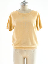 Butter Yellow Short Sleeve Sweatshirt T-shirt arcadeshops.com