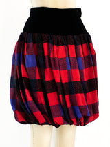 Yves Saint Laurent Plaid Bubble Skirt Bottom arcadeshops.com