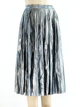 Silver Lurex Pleated Skirt Bottom arcadeshops.com