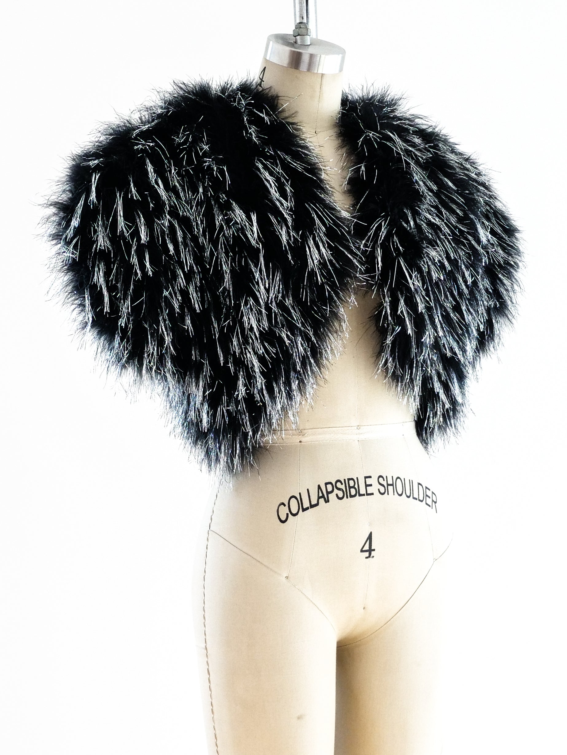 Silver Tinsel Marabou Jacket