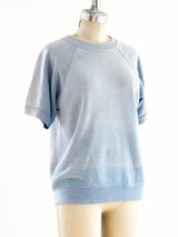 Pale Blue Short Sleeve Sweatshirt T-shirt arcadeshops.com