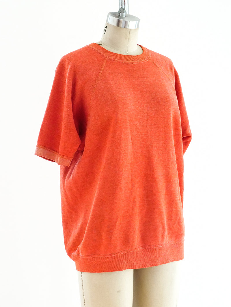Orange Short Sleeve Sweatshirt T-shirt arcadeshops.com