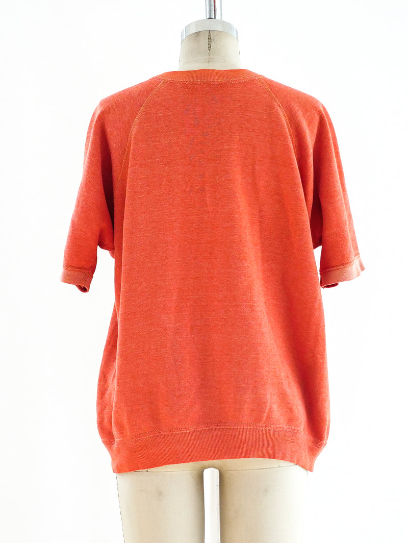 Orange Short Sleeve Sweatshirt T-shirt arcadeshops.com