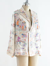 Fully Embroidered Silk Jacket Jacket arcadeshops.com