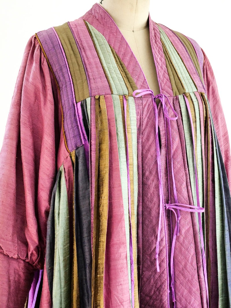 Raw Silk Pleated Caftan Dress arcadeshops.com