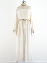 Ivory Silk Chiffon Dress Dress arcadeshops.com