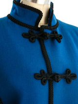 Yves Saint Laurent Blue Wool Jacket Jacket arcadeshops.com