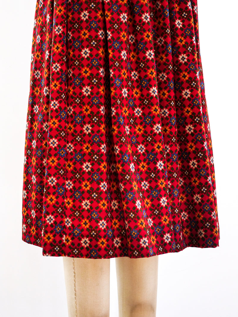Yves Saint Laurent Floral Print Skirt Skirt arcadeshops.com