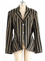 Issey Miyake Striped Linen Blazer Jacket arcadeshops.com