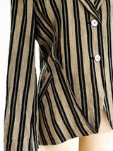 Issey Miyake Striped Linen Blazer Jacket arcadeshops.com
