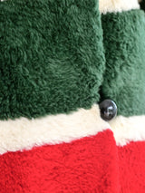 Striped Sheared Beaver Fur Coat Jacket arcadeshops.com