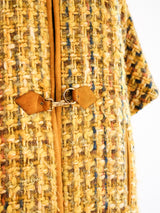 Mustard Tweed Trapeze Coat Jacket arcadeshops.com