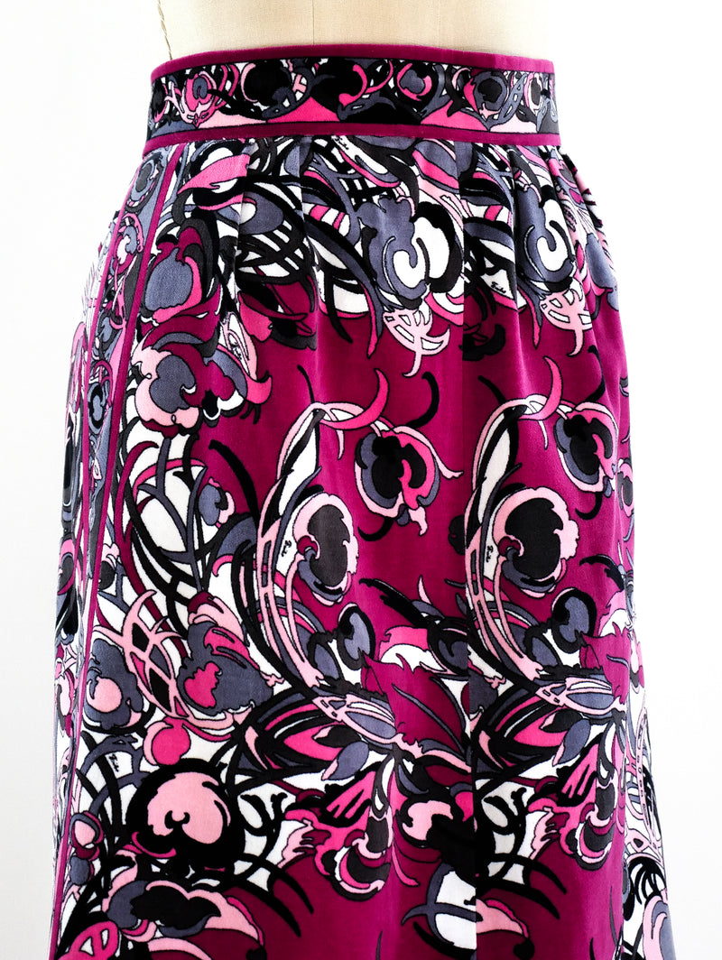 Pucci Printed Velvet Skirt Skirt arcadeshops.com
