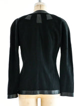 Jean Muir Leather Applique Suede Jacket Jacket arcadeshops.com