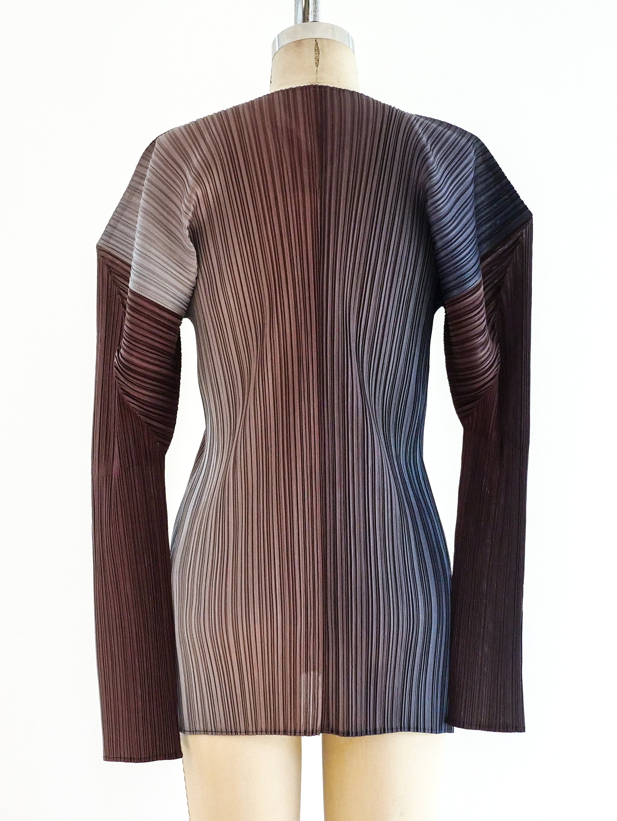 Issey Miyake Pleats Please Ombre Architectural Jacket