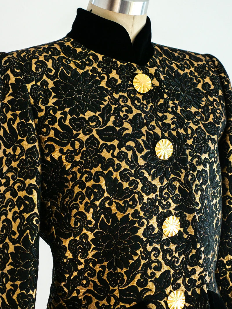 Givenchy Gold Brocade Jacket Jacket arcadeshops.com
