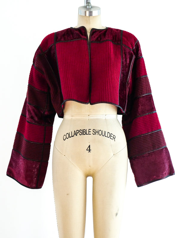 Geoffrey Beene Cropped Patchwork Jacket Jacket arcadeshops.com