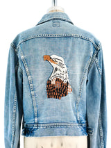 Eagle Embroidered Lee Denim Jacket Jacket arcadeshops.com
