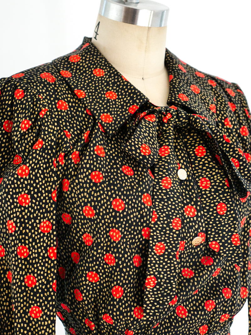 Yves Saint Laurent Red Dot Dress Dress arcadeshops.com
