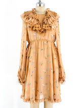 Chloe Ruffled Paisley Dress Dress arcadeshops.com