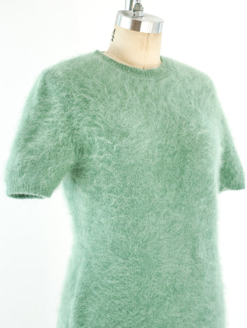 green emerald velvet dress Green Ribbed Sweater Dress