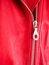 North Beach Leather Red Motorcycle Jacket Jacket arcadeshops.com