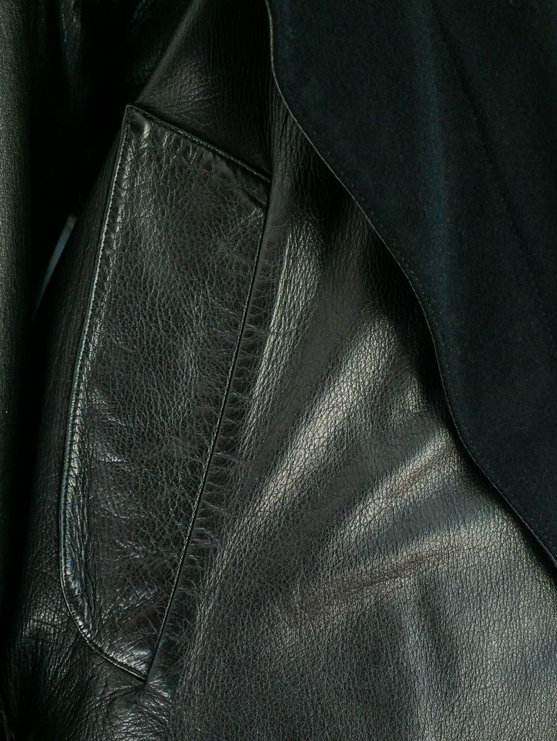 Oversized Aviator Style Leather Jacket Jacket arcadeshops.com
